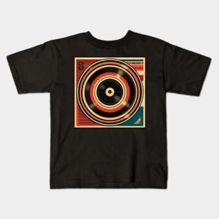 Vinyl Record Retro Music Album Cover Graphic Kids T-Shirt